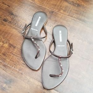 Jil Sander Leather Flip Flops 6.5